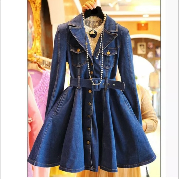 Dresses & Skirts - DENIM DRESS SIZE M- PETITE FIT